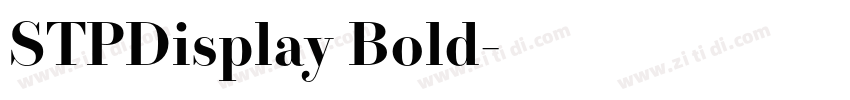STPDisplay Bold字体转换